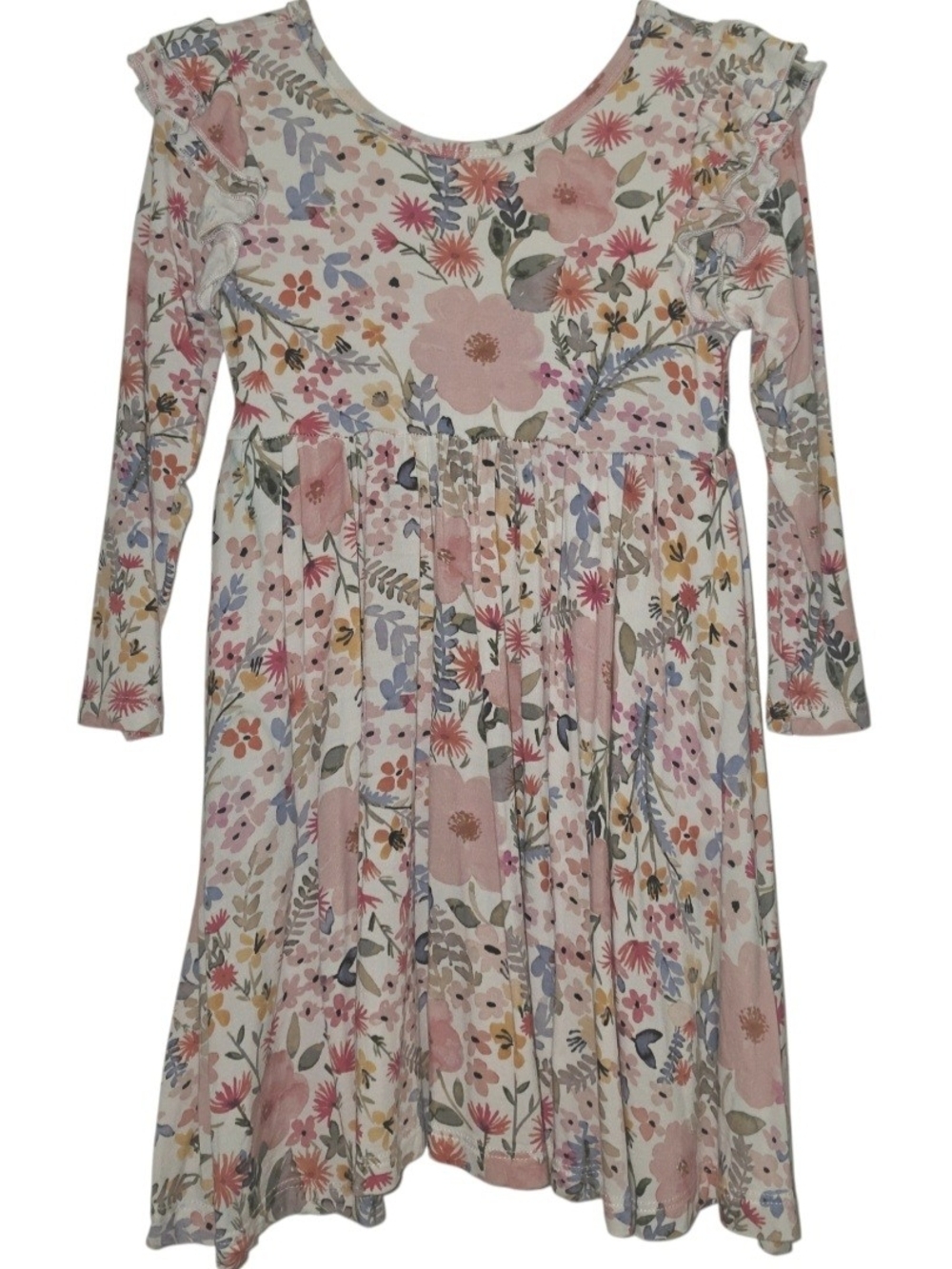 Little Sleepies Mauve Meadows Twirl Dress 3T EUC
